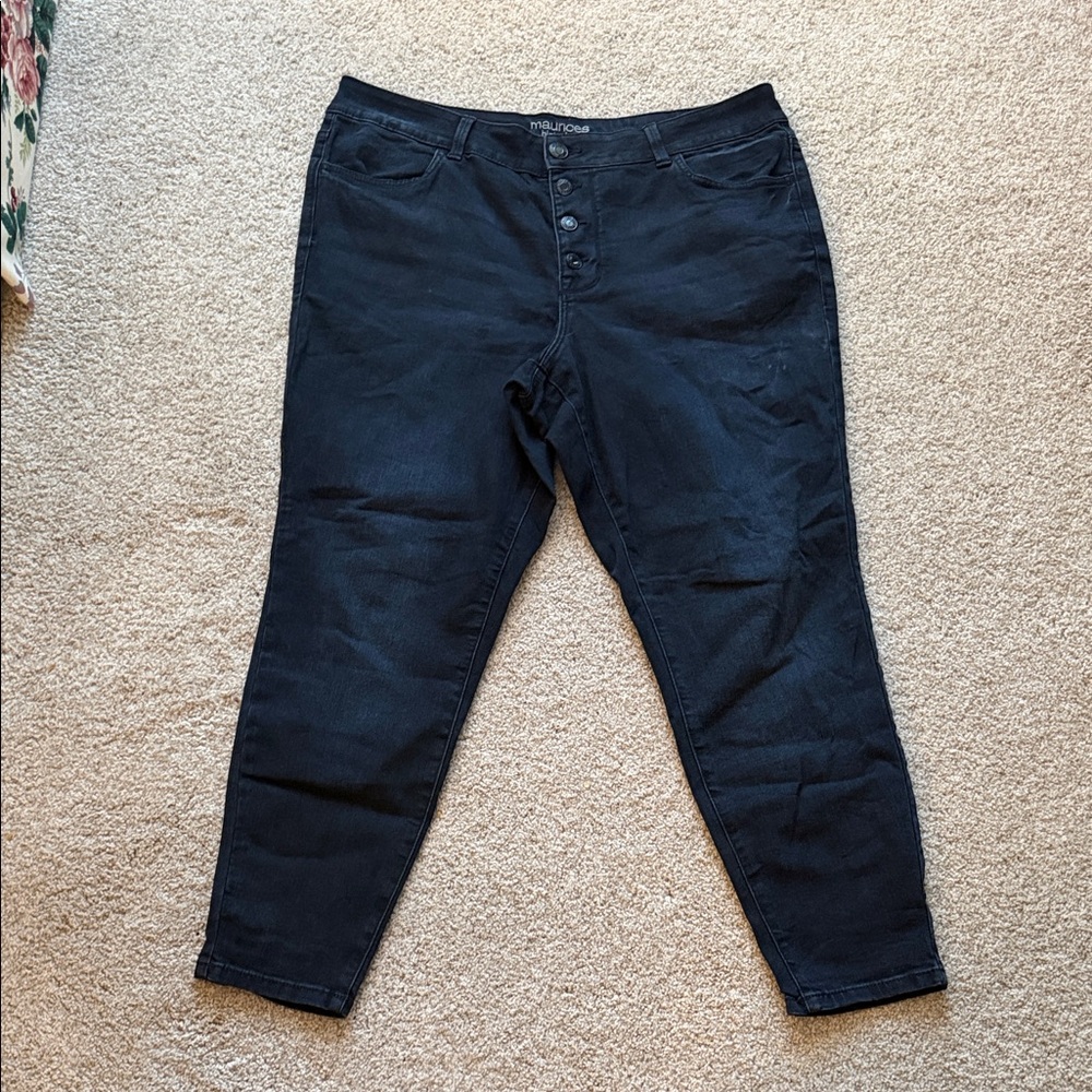 Maurices Outfitters Black Ankle Jeans